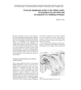 From the Diaphragm Arches to the Ribbed Vaults. an Hypothesis for the Birth and Development of a Building Technique