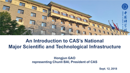 An Introduction to CAS's Nationalmajor Scientific And