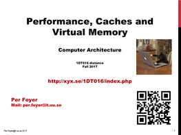 Computer Architecture 1DT016: Cache