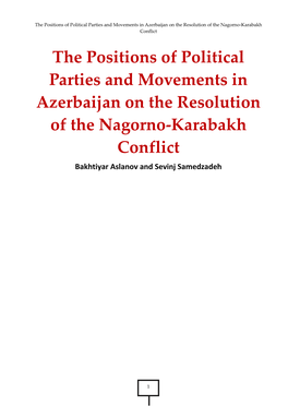 The Positions of Political Parties and Movements in Azerbaijan on The