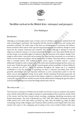 Neolithic Rock-Art in the British Isles: Retrospect and Prospect