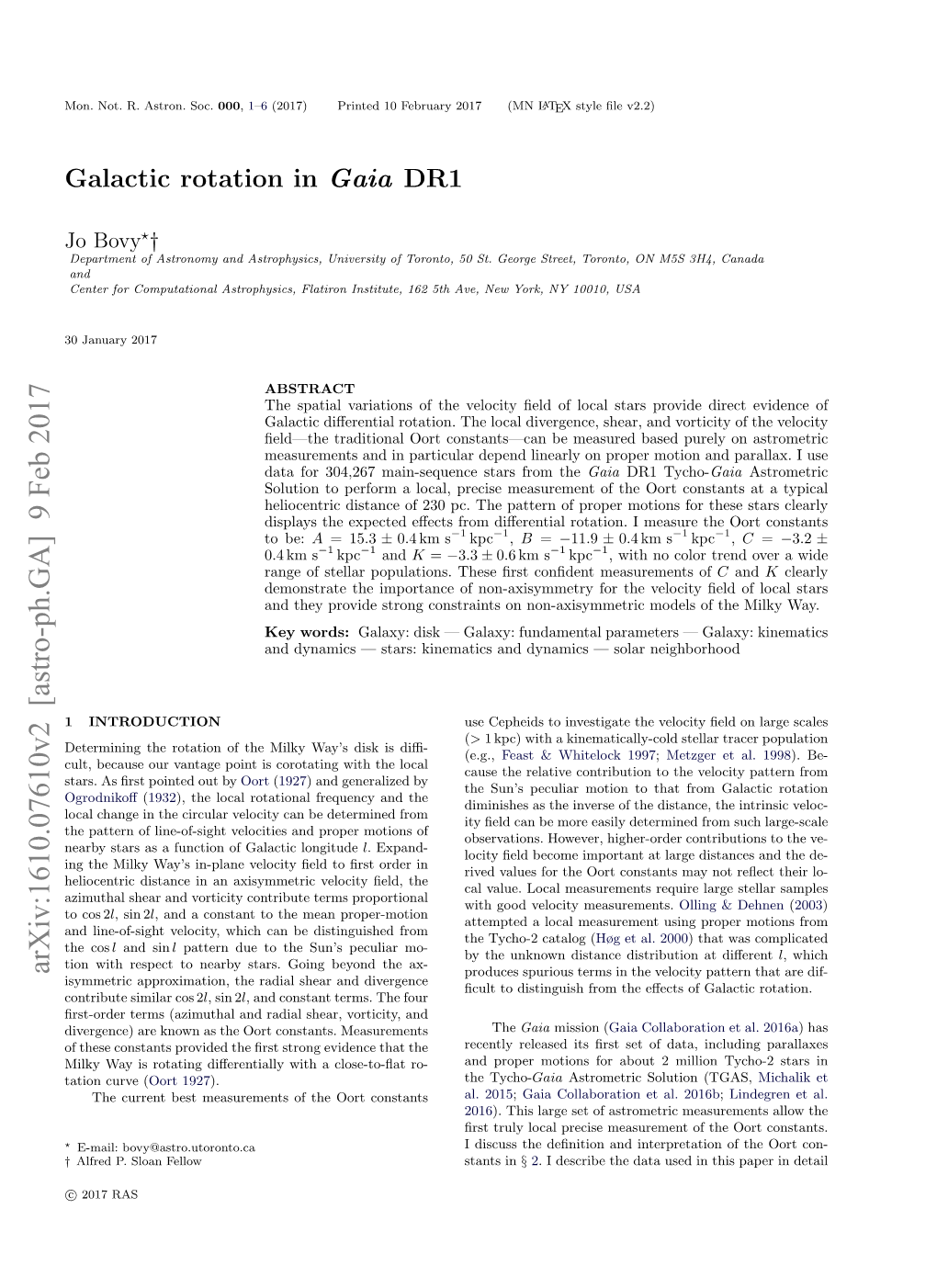 Galactic Rotation in Gaia DR1