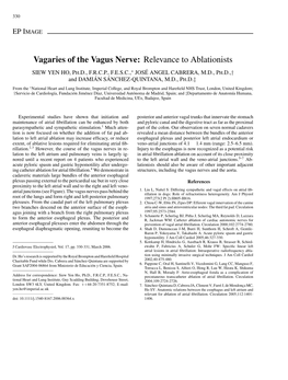 Vagaries of the Vagus Nerve: Relevance to Ablationists