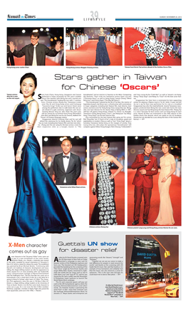 Stars Gather in Taiwan for Chinese ‘Oscars’