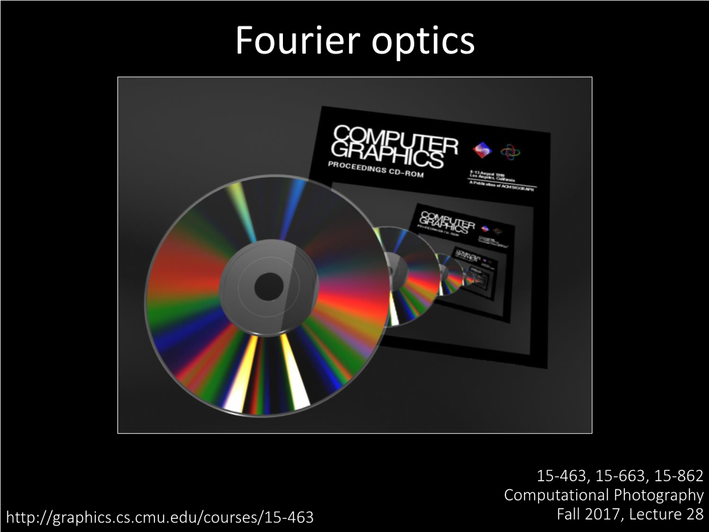 Fourier Optics