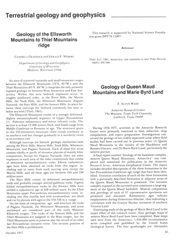 Geology of Queen Maud Mountains and Marie Byrd Land