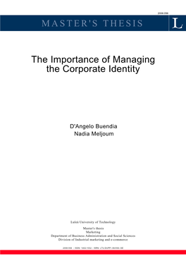 The Importance of Managing the Corporate Identity