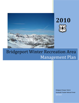 Bridgeport Winter Recreation Area Management Plan