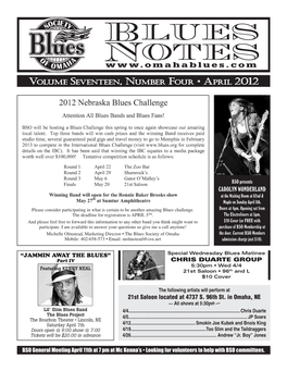 Blues Notes April 2012