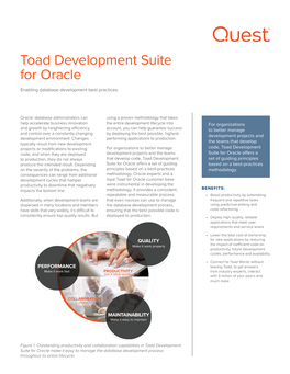 Toad Development Suite for Oracle Enabling Database Development Best Practices