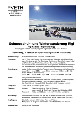 03) 04.02.2016 Schneeschuh- Und Winterwanderung Rigi Kaltbad-Rigi Scheidegg
