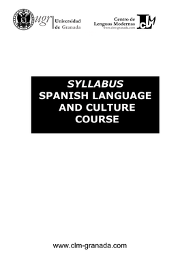 Syllabus Spanish Language and Culture Course
