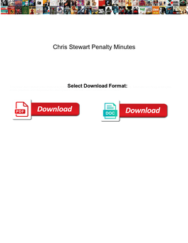 Chris Stewart Penalty Minutes