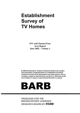 Establishment Survey of TV Homes