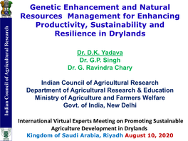 4. Genetic Enhancement and Natural Resources Management For