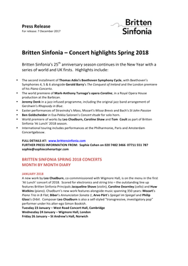 Spring 2018 Highlights