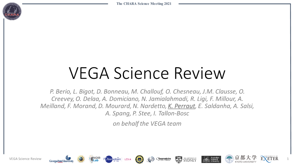 VEGA Science Review P