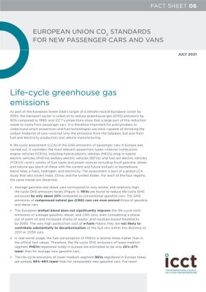 Life-Cycle Greenhouse Gas Emissions