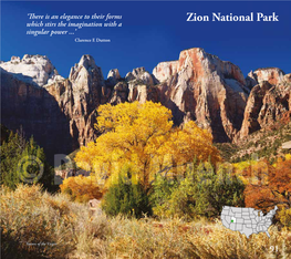 Zion National Park Which Stirs the Imagination with a Singular Power ...’ Clarence E Dutton