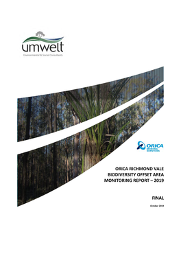 2019 Biodiversity Offset Area Monitoring Report