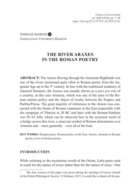 The River Araxes in the Roman Poetry
