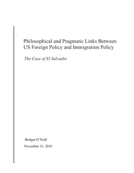 Philosophical and Pragmatic Links Between US Foreign Policy and Immigration Policy