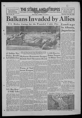 Balkans Invaded by Allies U.S