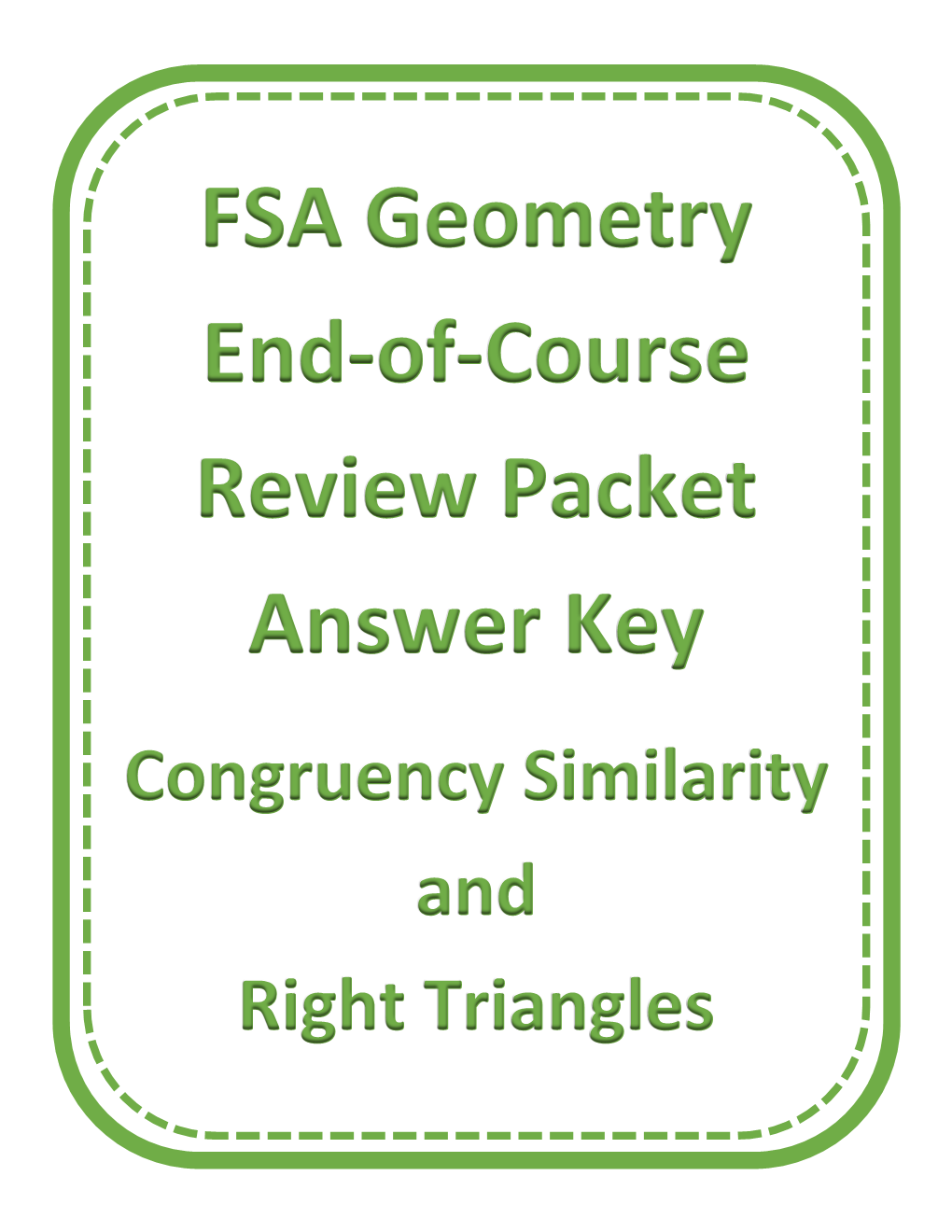 FSA Geometry End Of Course Review Packet Answer DocsLib