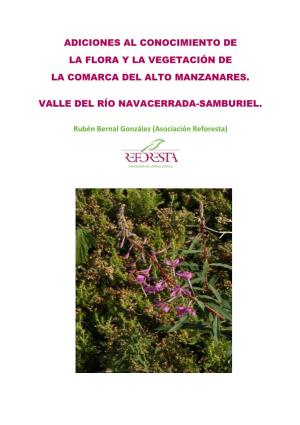 Adiciones Al Conocimiento De La Flora Y La Vegetación De La Comarca Del Alto Manzanares