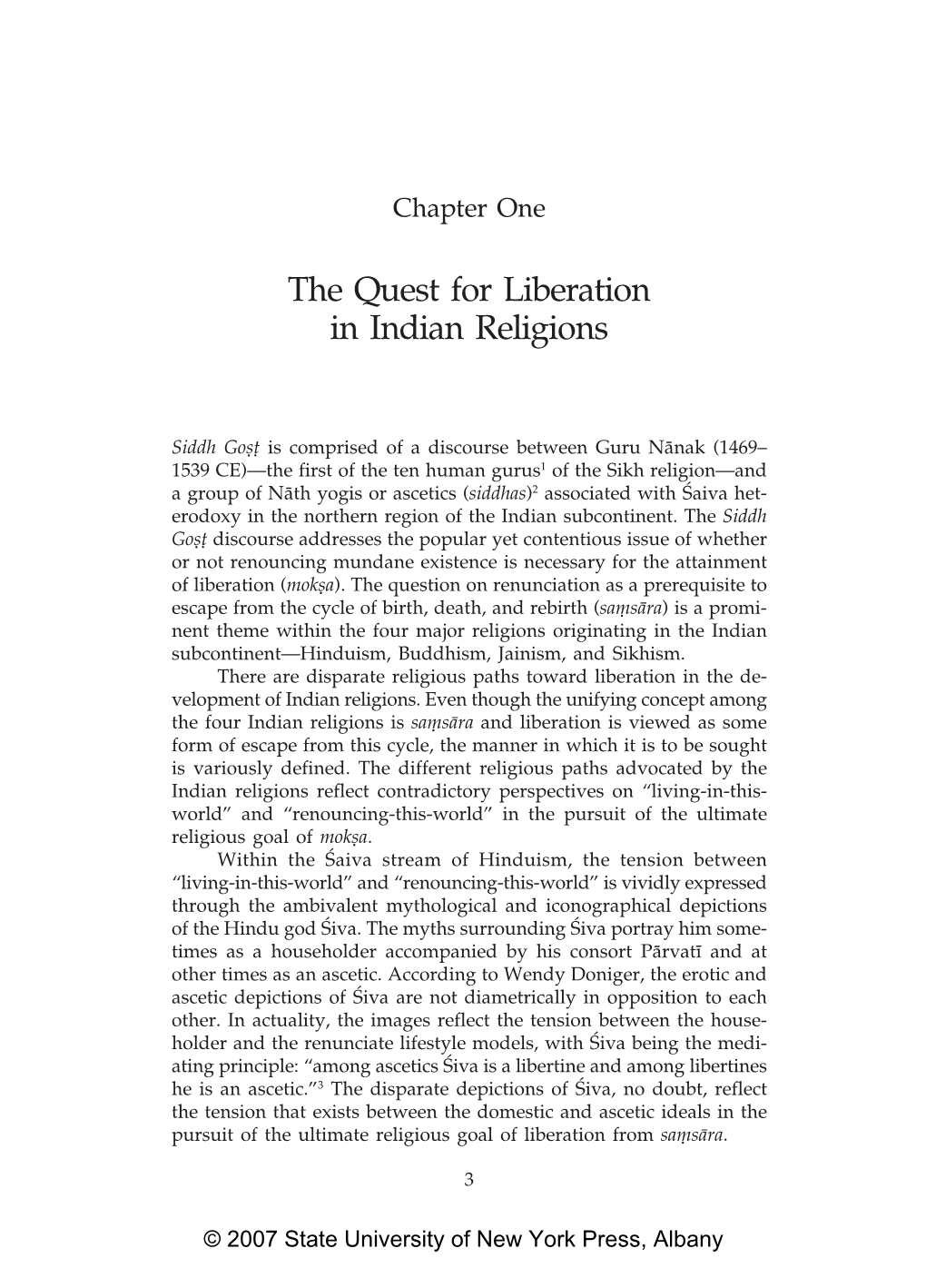 The Quest for Liberation in Indian Religions