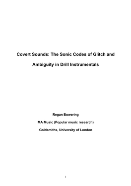 Covert Sounds: the Sonic Codes of Glitch and Ambiguity In
