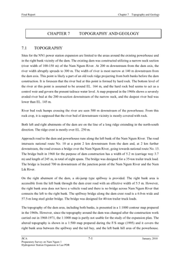 Chapter 7 Topography and Geology 7.1 Topography