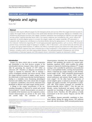 Hypoxia and Aging Eui-Ju Yeo1