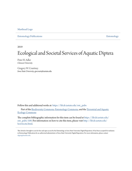 Ecological and Societal Services of Aquatic Diptera Peter H