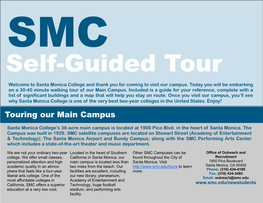 Self-Guided Tour Welcome to Santa Monica College and Thank You for Coming to Visit Our Campus