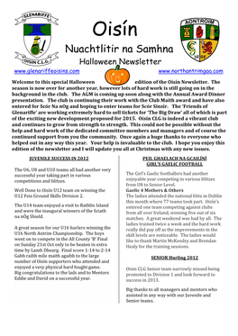 Oisín Newsletter Halloween Download