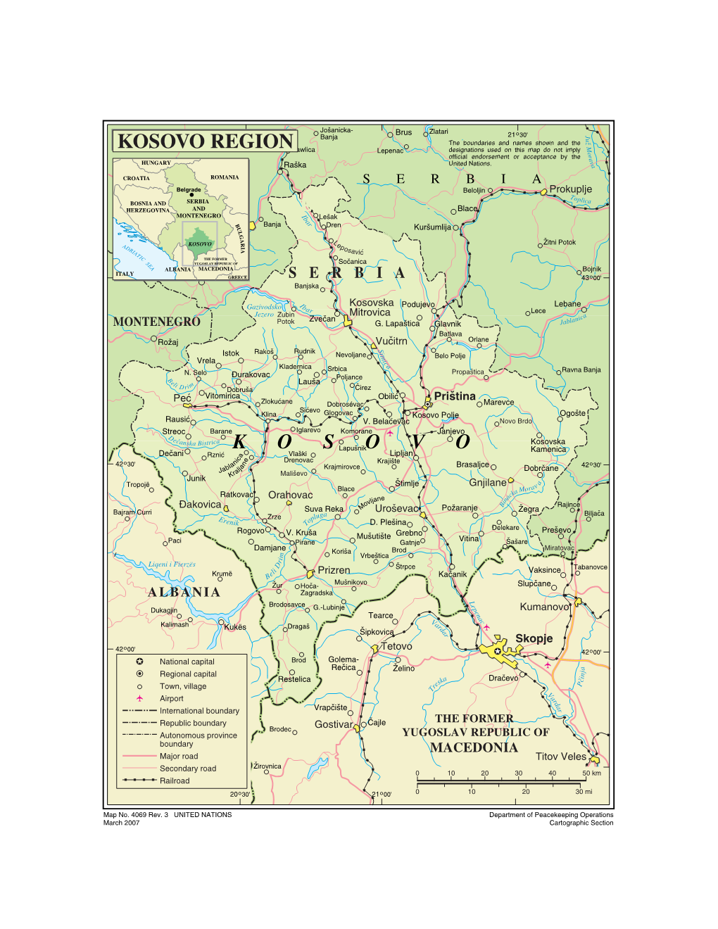 K O S O V O Kosovo Region