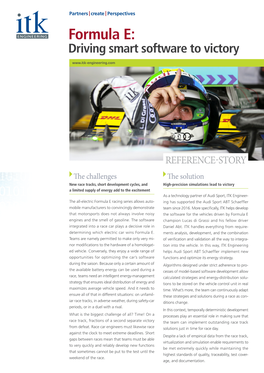 Formula E: Driving Smart Software to Victory