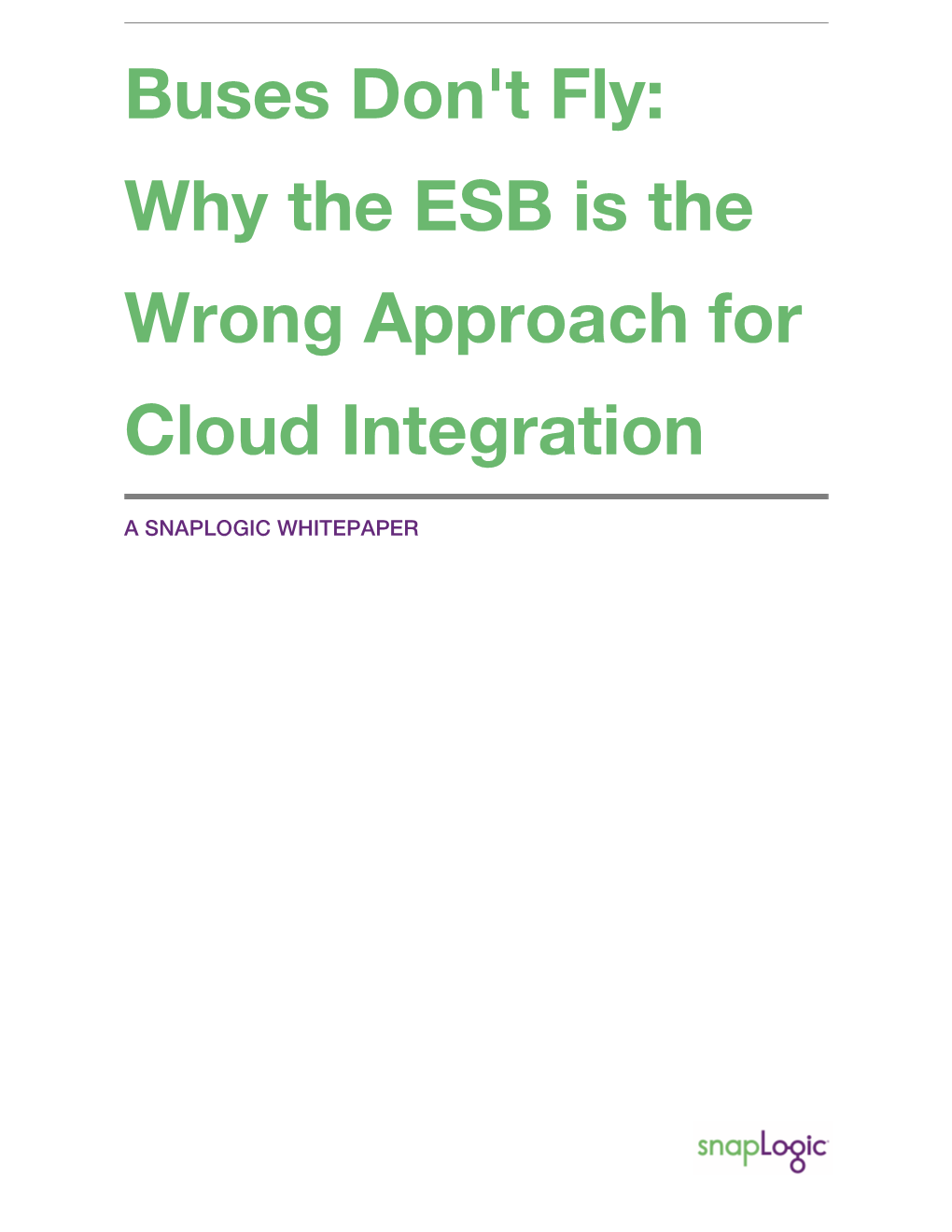 From ESB to Integration Platform As a Service (Ipaas)