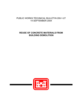 PWTB 200-1-27 Reuse of Concrete Materials from Building Demolition