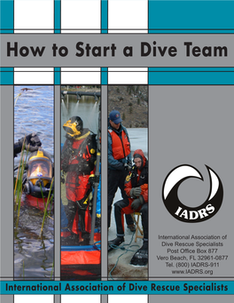 How to Start a Dive Team