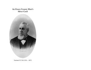 An Essex County Man's Silver Cord Nathaniel H. Felt