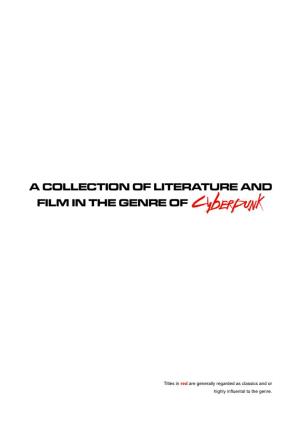Titles in Red Are Generally Regarded As Classics and Or Highly Influental to the Genre