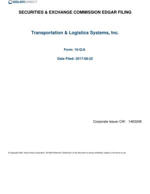 Transportation & Logistics Systems, Inc