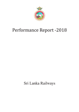 Performance Report of the Department of Sri Lanka Railway