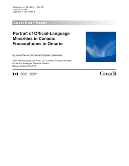 Francophones in Ontario