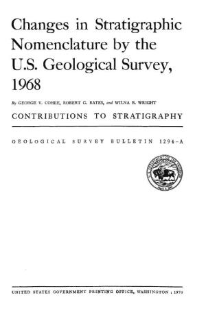 Changes in Stratigraphic Nomenclature by the U.S. Geological Survey