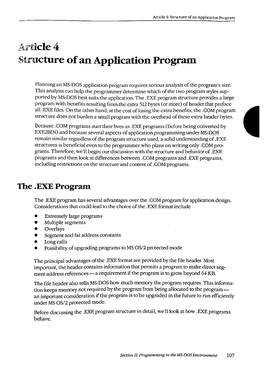 Article 4 Structure of an Application Program