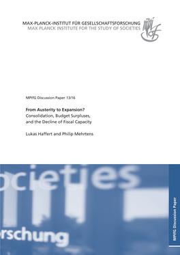 From Austerity to Expansion? Consolidation, Budget Surpluses, and the Decline of Fiscal Capacity