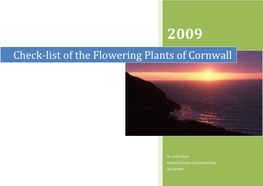 Check-List of the Flowering Plants of Cornwall